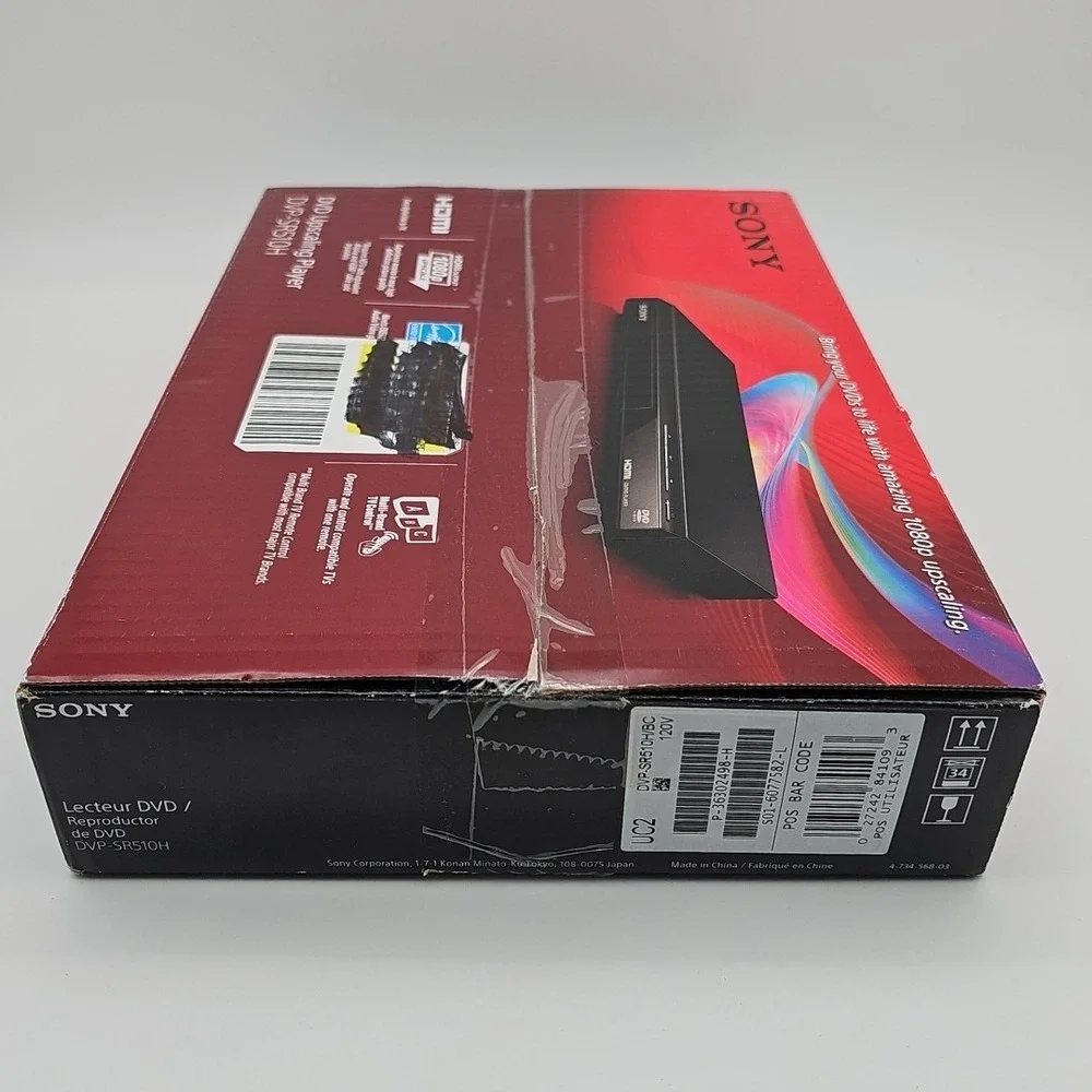Sony DVP-SR510H Upscaling DVD/CD-R/RW/MP3/JPEG HDMI 1080p with Remote BNIB NIB